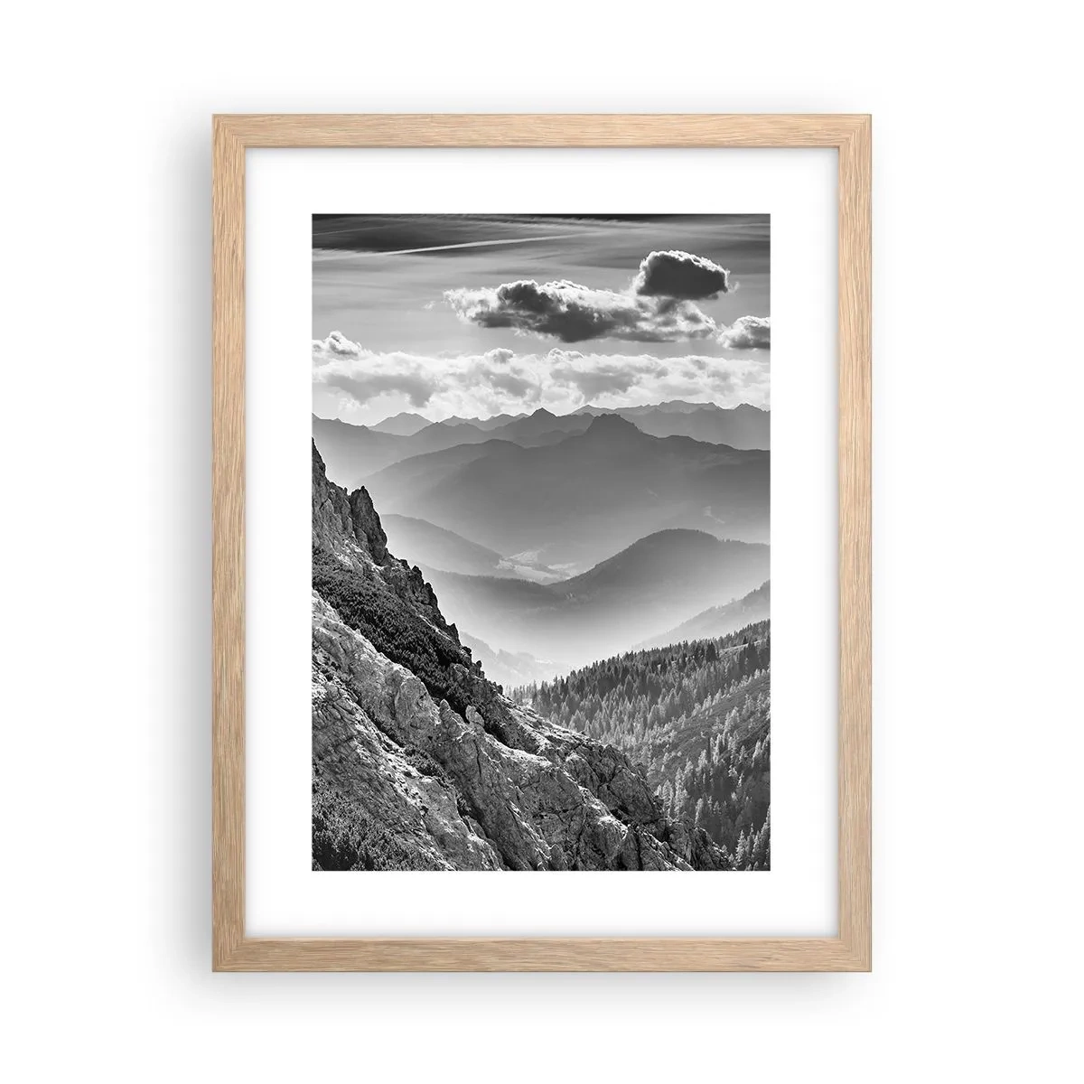 Poster in cornice rovere chiaro - Fino all'orizzonte - 30x40 cm