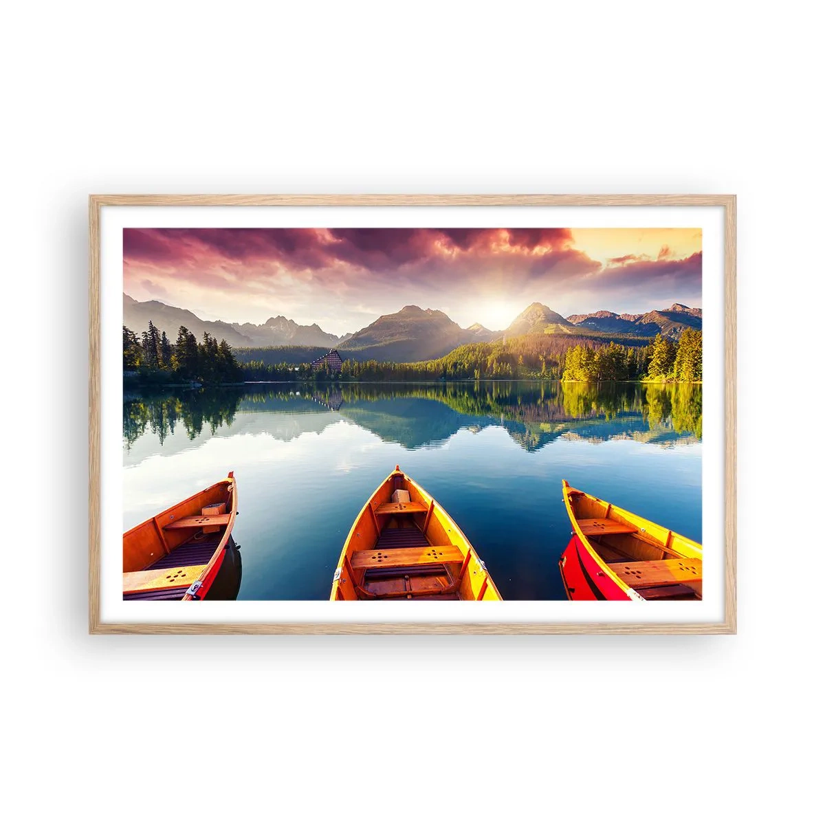 Poster in cornice rovere chiaro - Niente contro natura - 91x61 cm