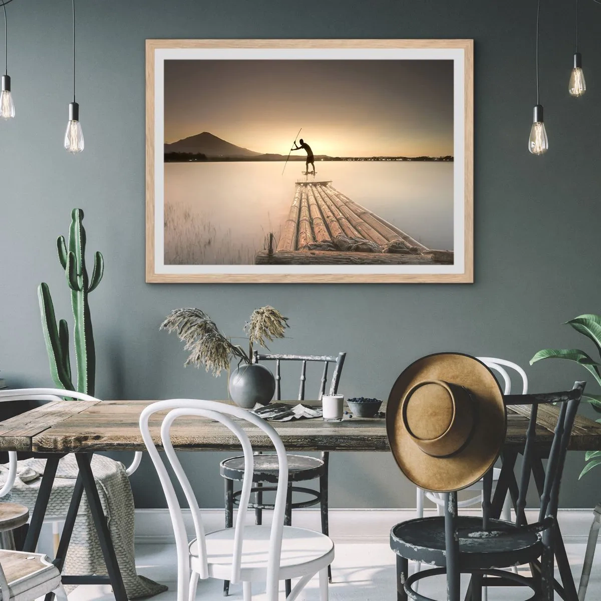 Poster in cornice rovere chiaro - Prima del riposo - 70x50 cm