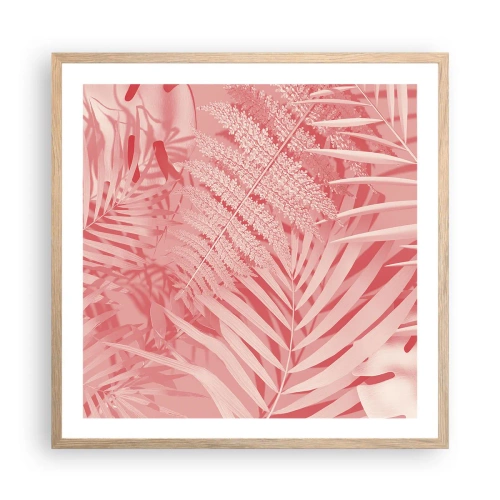 Poster in cornice rovere chiaro - Concetto rosa - 60x60 cm