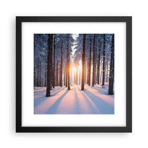 Poster in cornice nera - Decisamente nero su bianco - 30x30 cm