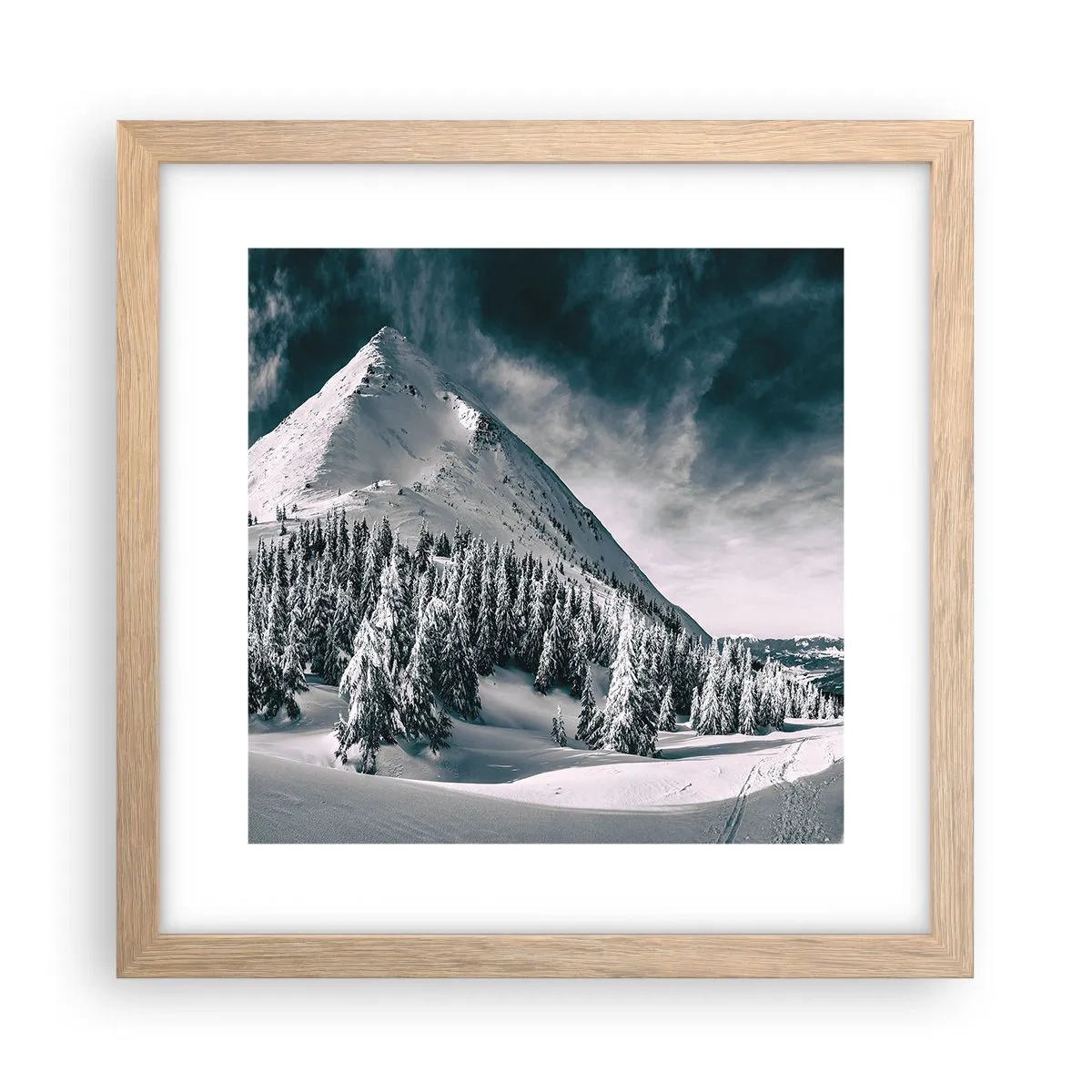 Poster in cornice rovere chiaro - Il paese della neve e del ghiaccio - 30x30 cm