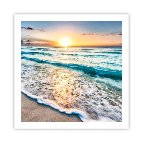 Poster - Tramonto sul mare - 60x60 cm