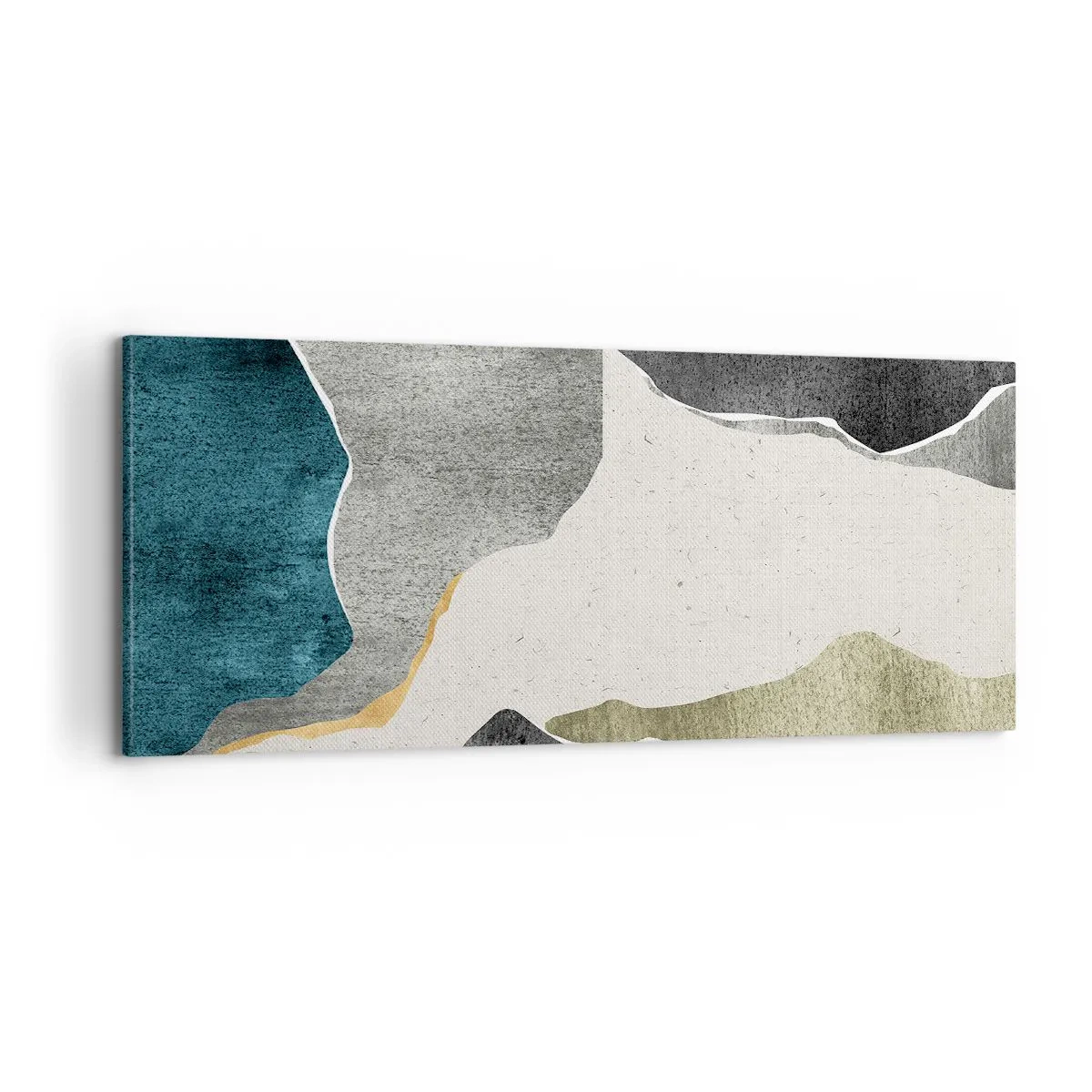 Quadro su tela - Stampe su Tela - Composizione mosaico con filo d'oro - 100x40 cm