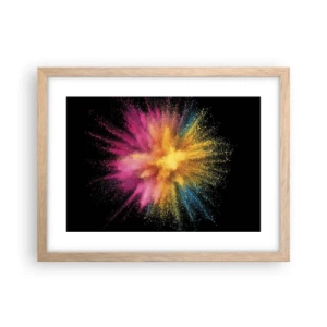 Poster in cornice rovere chiaro - La nascita dei colori - 40x30 cm