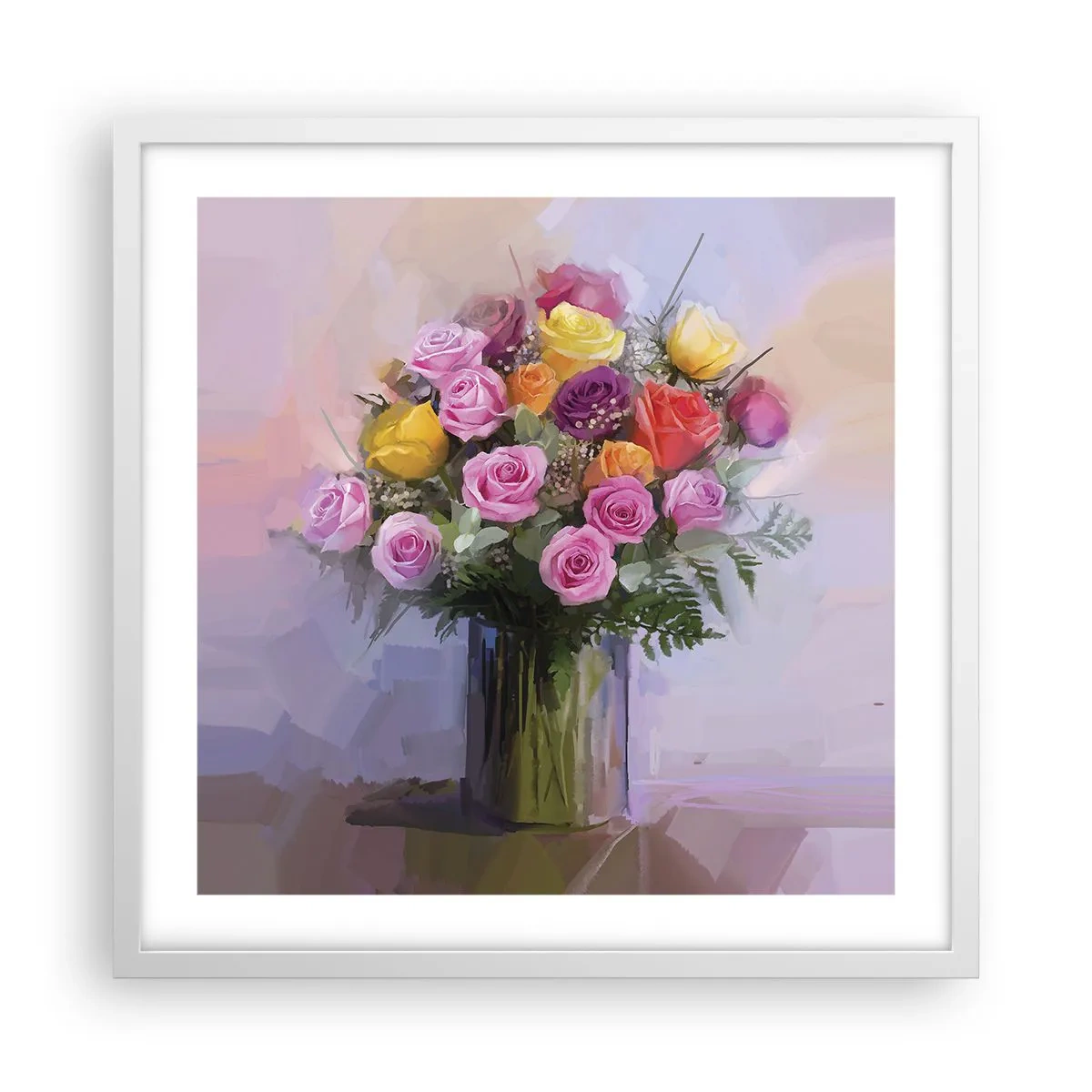 Poster in cornice bianca - Bellezza immobile - 50x50 cm