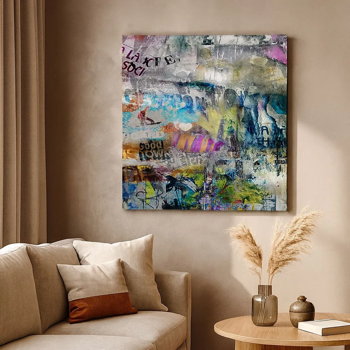 Quadro su tela - Stampe su Tela - Collage di ricordi - 30x30 cm