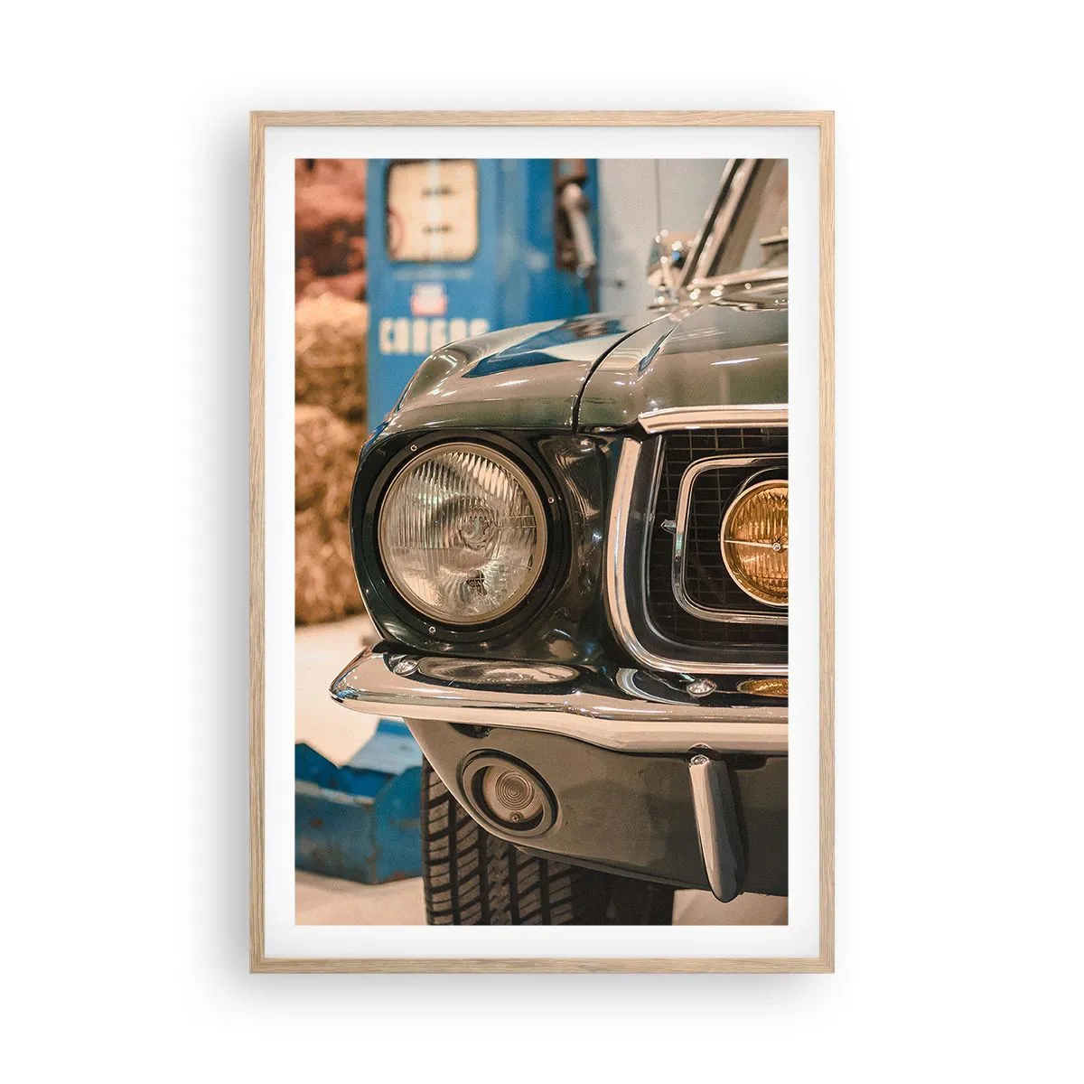 Poster in cornice rovere chiaro - Incontro con la leggenda - 61x91 cm