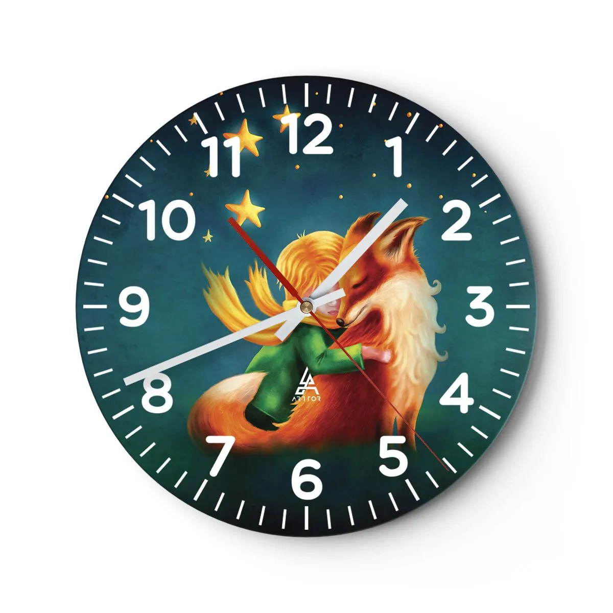 Orologio da parete - Orologio in Vetro - Il piccolo principe - 40x40 cm