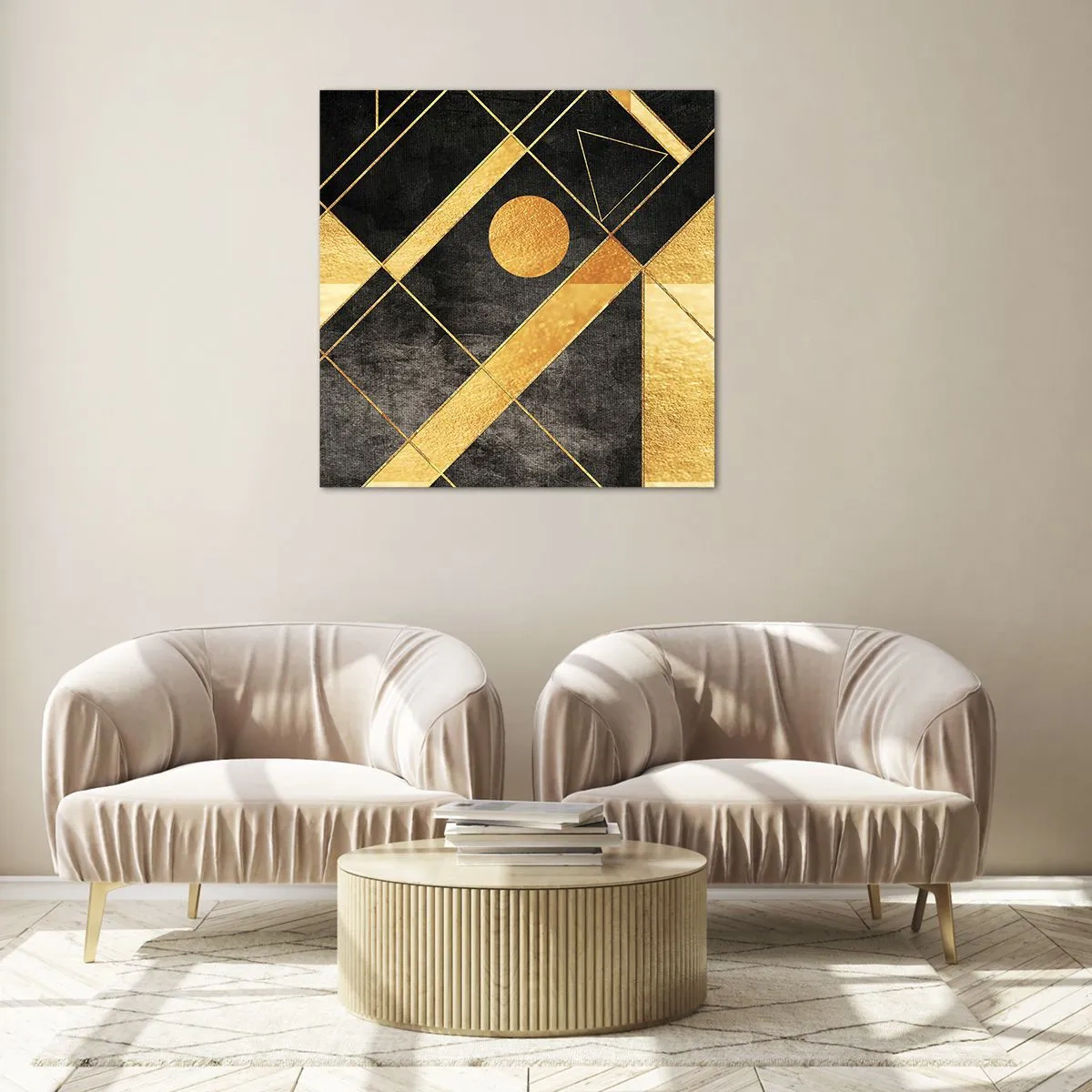 Quadro su vetro - Sole del deserto - 50x50 cm