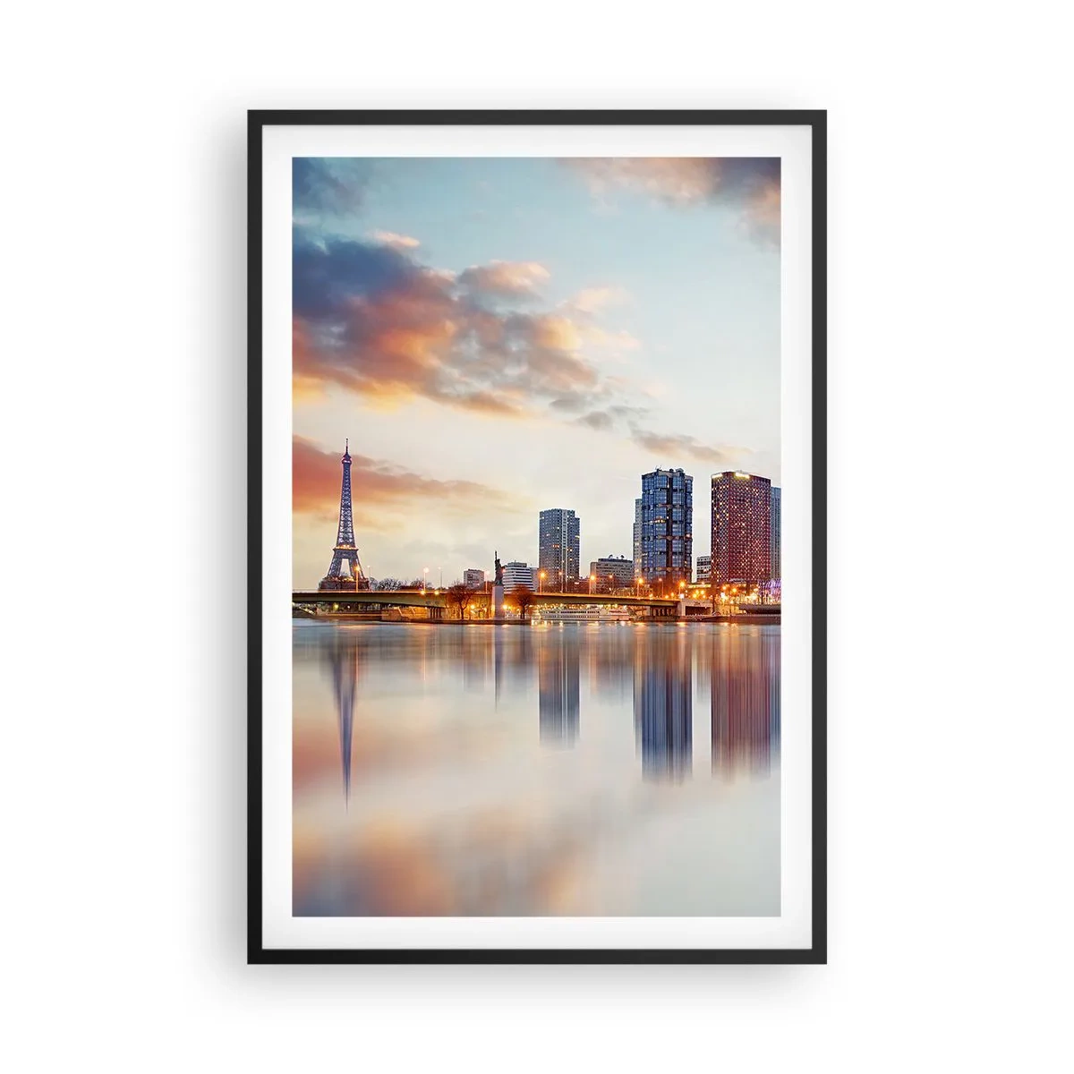 Poster in cornice nera - La pace monumentale di Parigi - 61x91 cm