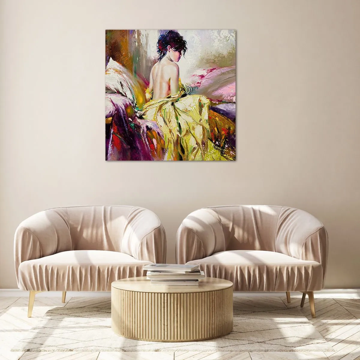 Quadro su vetro - Tra la bocca e il bordo della coppa - 60x60 cm