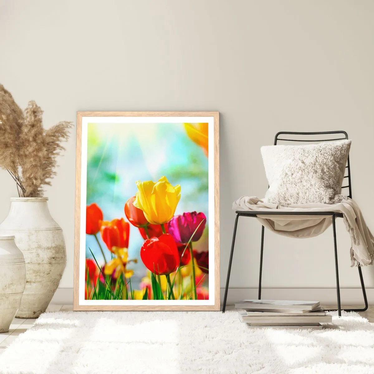 Poster in cornice rovere chiaro - Tutti i colori del sole - 40x50 cm