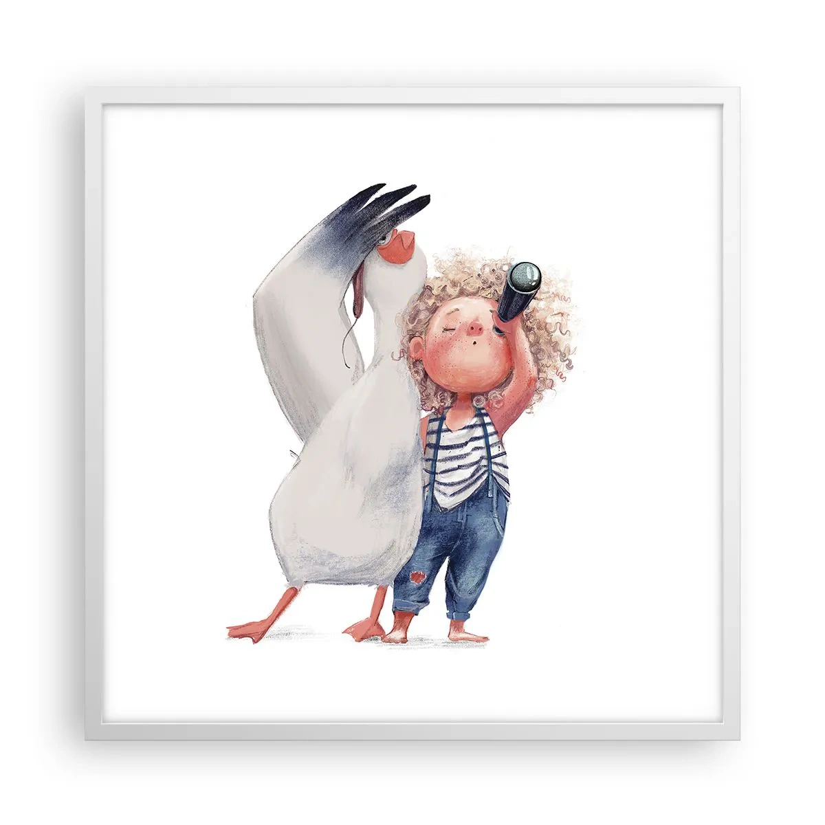 Poster in cornice bianca - Il progetto di un grande viaggio - 60x60 cm