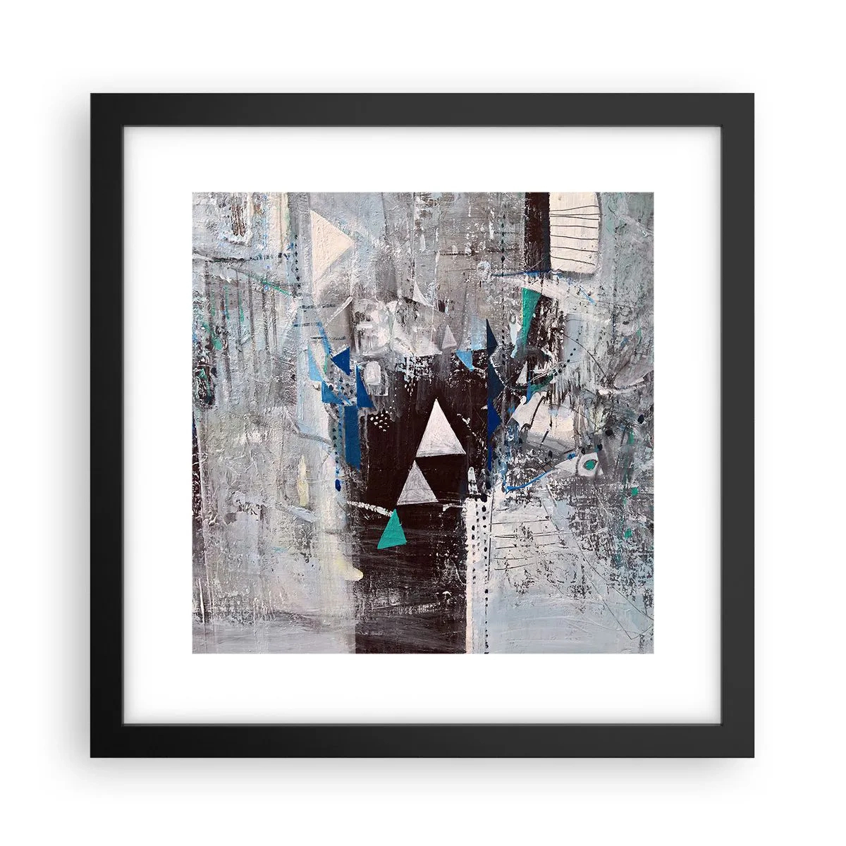 Poster in cornice nera - L'ordine superiore dei triangoli - 30x30 cm