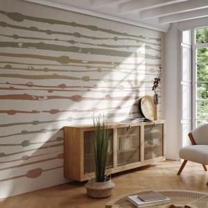 Fotomurali Premium Sand - La notazione musicale dei colori - Minimalismo, Pastello, Pezzo - 400x280 cm