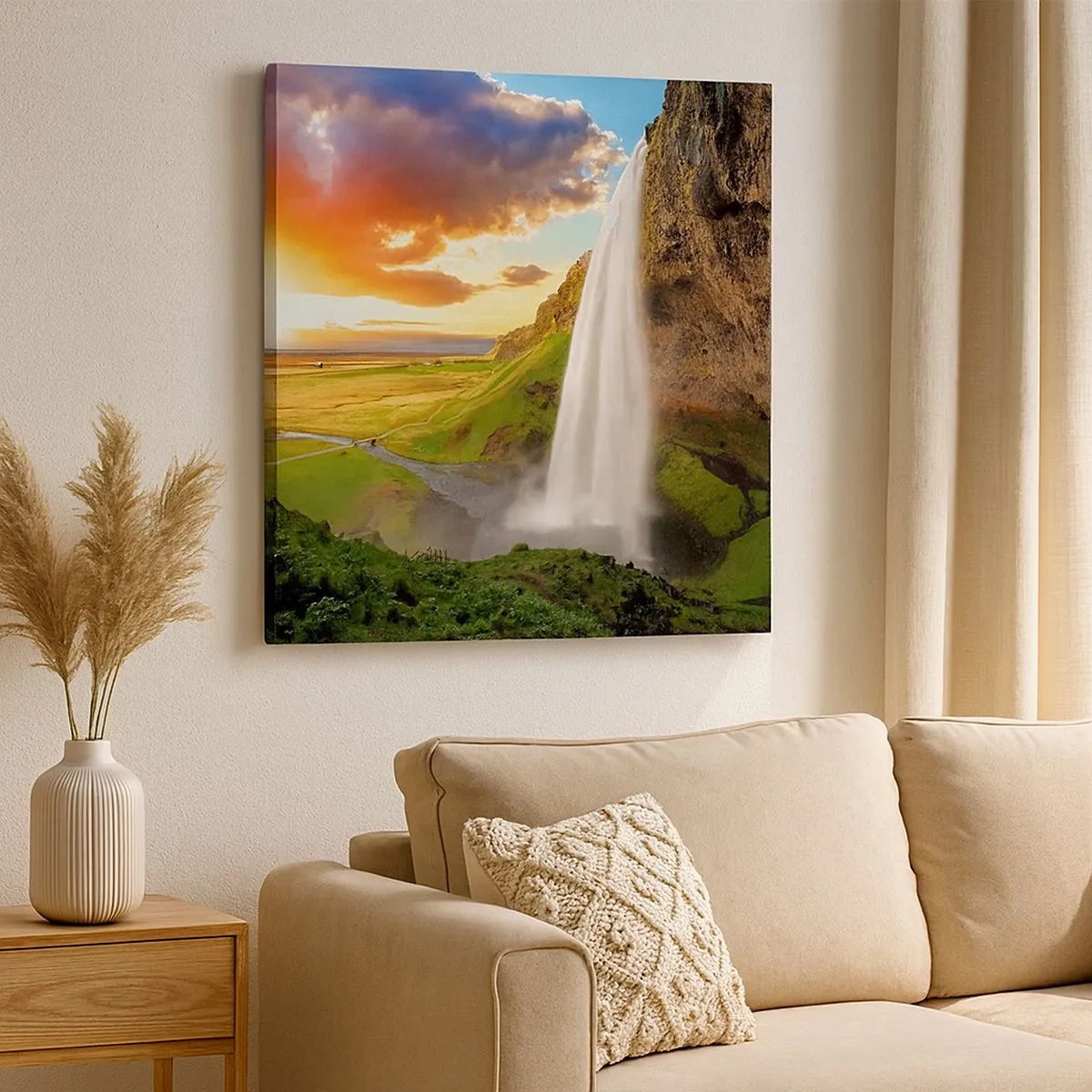 Quadro su tela - Stampe su Tela - Nel mezzo dell'estate islandese - 30x30 cm