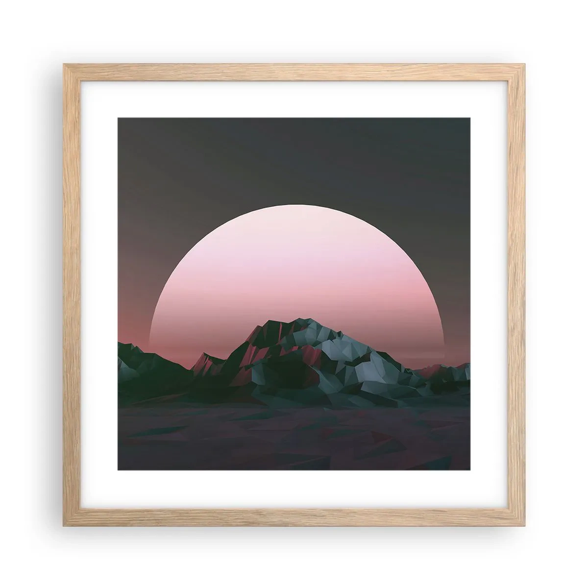 Poster in cornice rovere chiaro - Nella galassia accanto - 40x40 cm