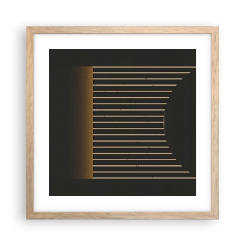 Poster in cornice rovere chiaro - Esaminare l'oscurità - 40x40 cm