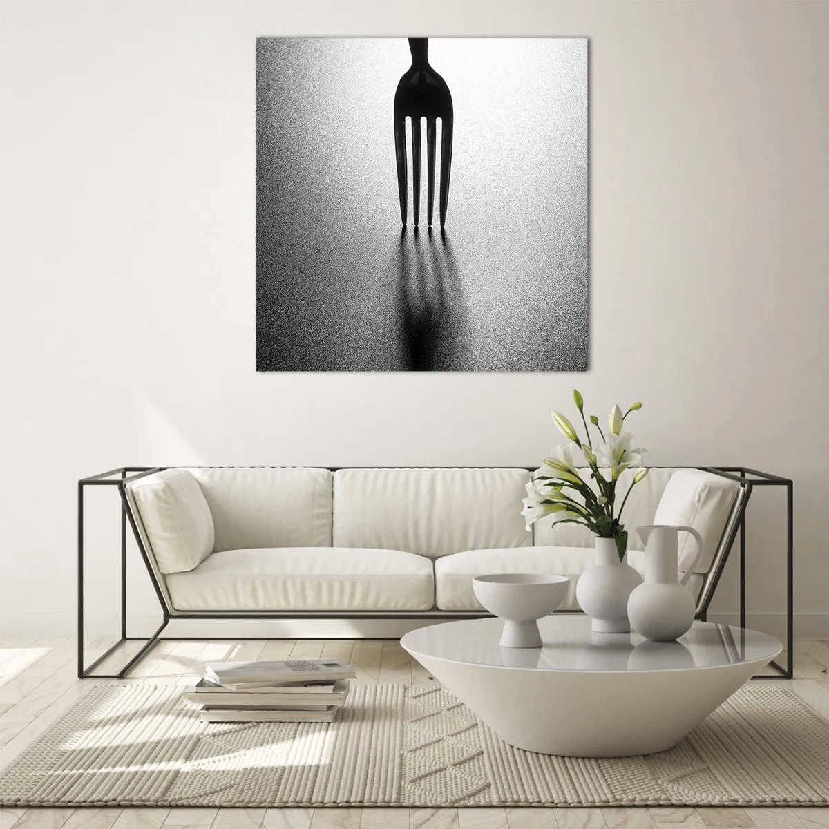 Quadro su vetro - Luce e ombra - 30x30 cm