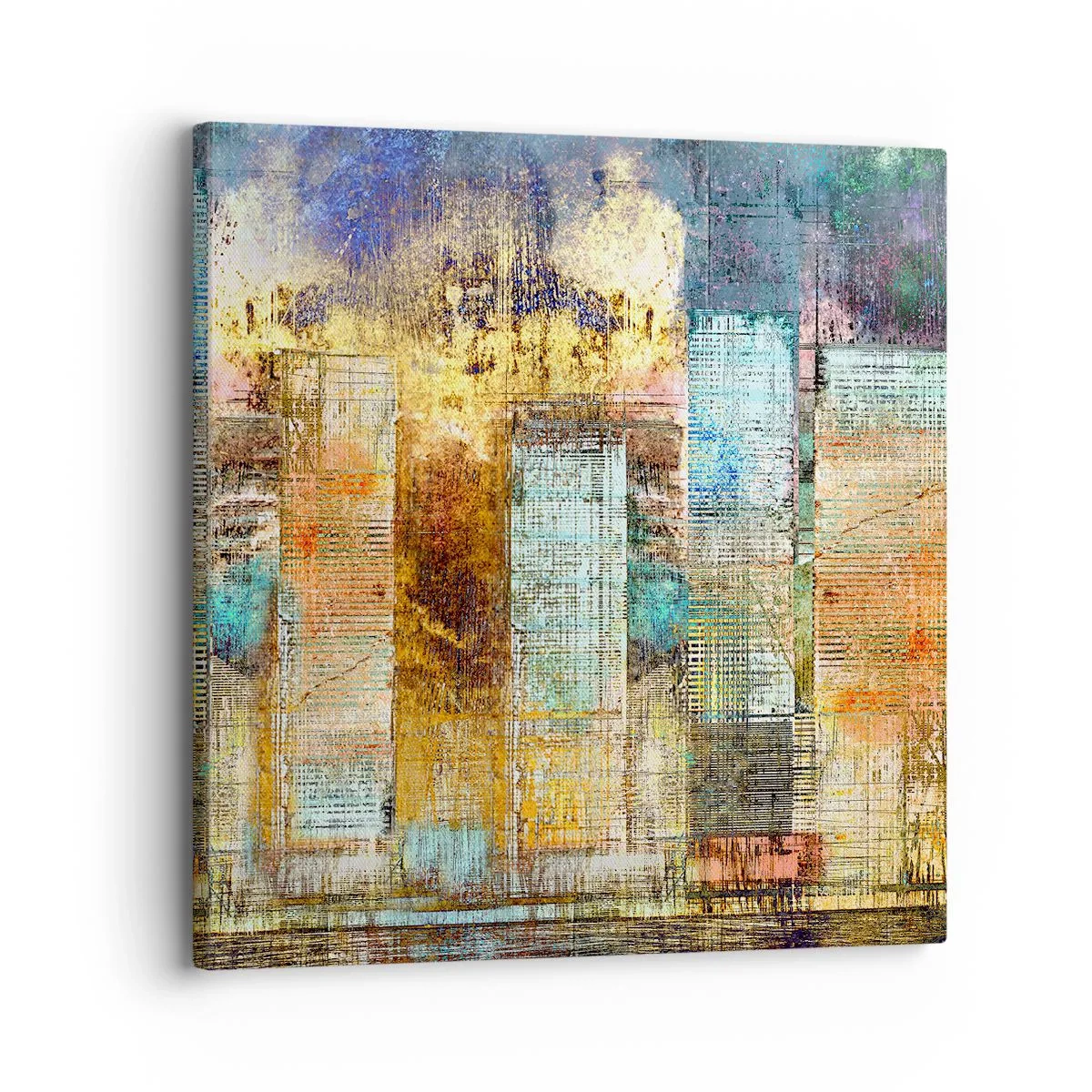 Quadro su tela - Stampe su Tela - Metropoli nel sole - 30x30 cm
