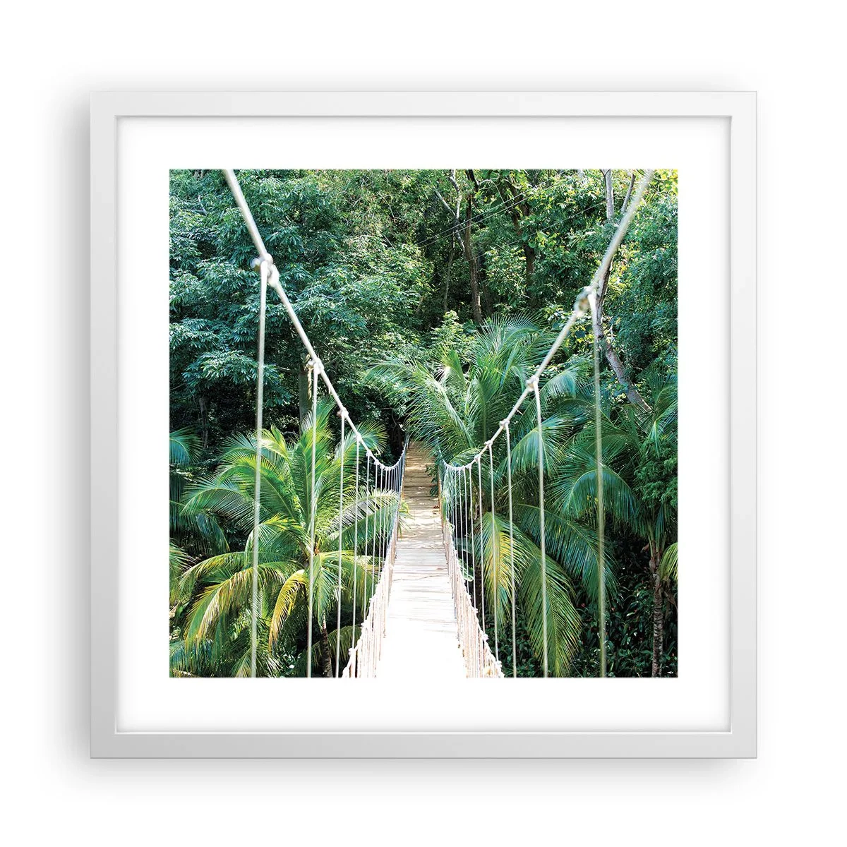 Poster in cornice bianca - Welcome to the jungle! - 40x40 cm