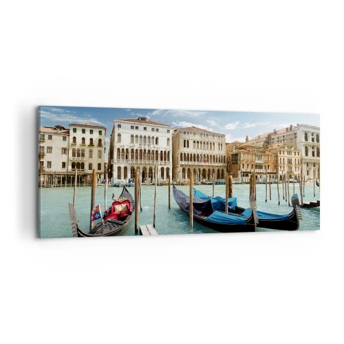 Quadro su tela - Stampe su Tela - Palazzi nel blu - 100x40 cm