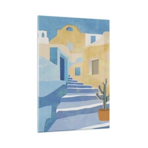 Quadro su vetro - Un giorno in una città araba - 80x120 cm