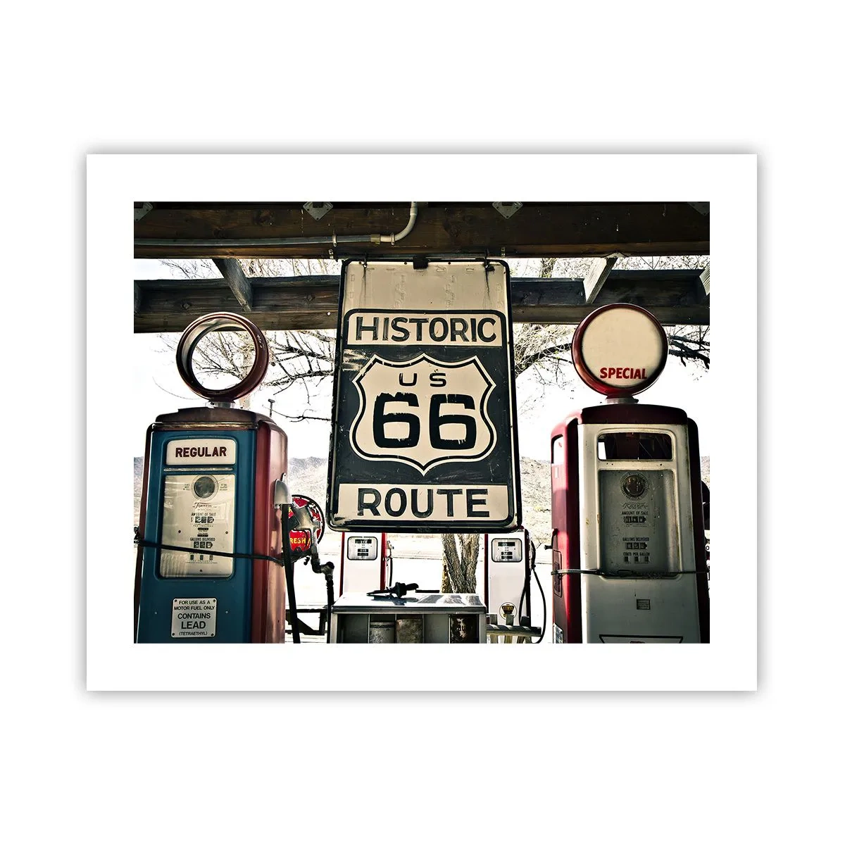 Poster - Viaggio retro americano - 50x40 cm