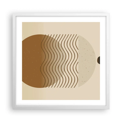 Poster in cornice bianca - Sull'origine delle figure geometriche - 50x50 cm