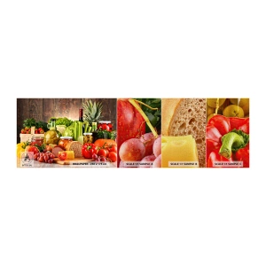 Campione di Fotomurale Premium Canvas - Affumicati, arrostiti, marinati - Gastronomia, Verdure, Frutta - 100x30 cm