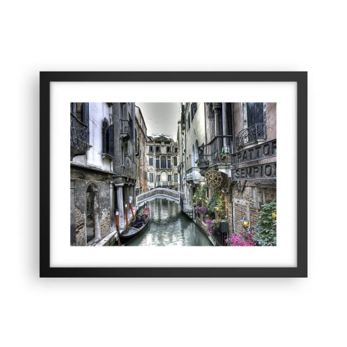 Poster in cornice nera - Da secoli in silenziosa riflessione - 40x30 cm