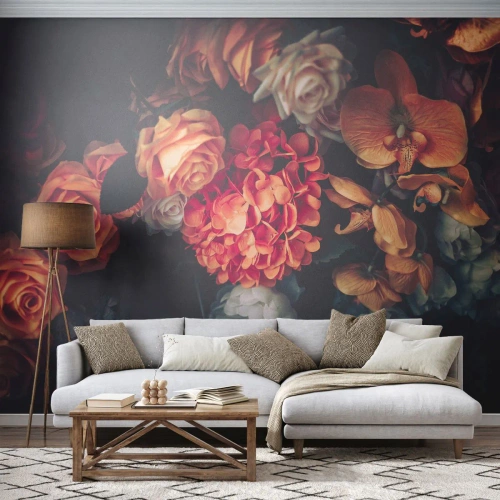 Fotomurali Premium Sand - Come i maestri olandesi - Mazzo di fiori, Fiori, Rose - 350x256 cm