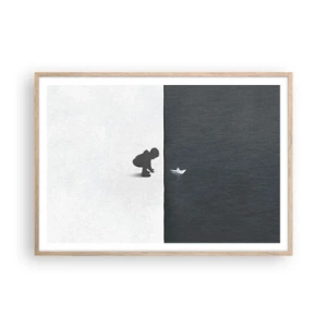 Poster in cornice rovere chiaro - La grande spedizione - 100x70 cm
