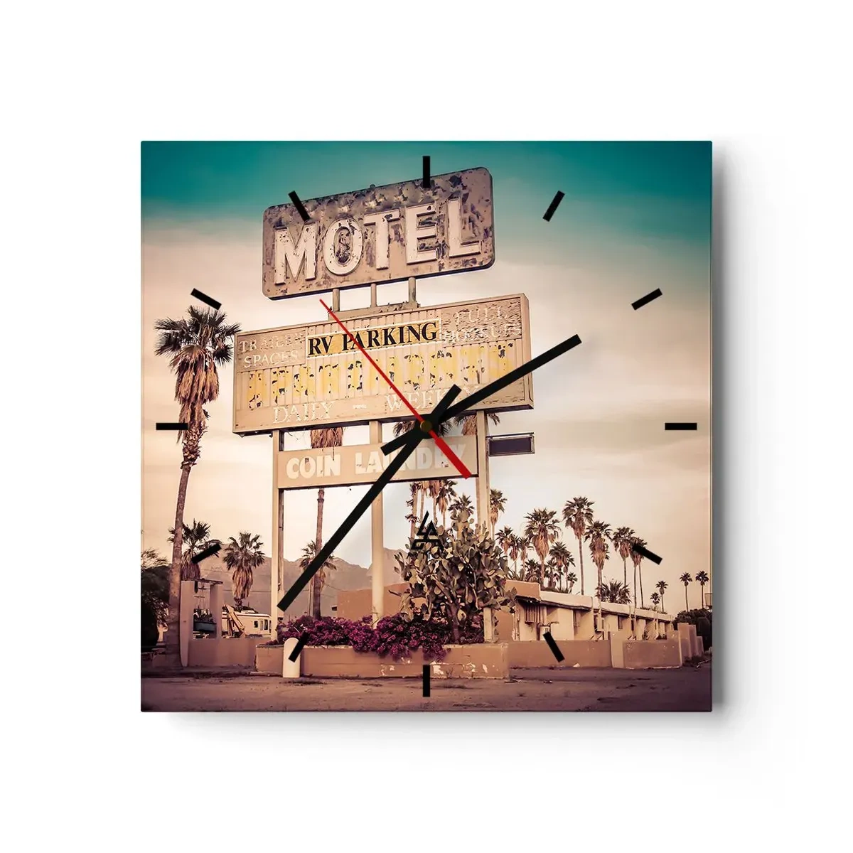 Orologio da parete - Orologio in Vetro - Qui il tempo si è fermato - 40x40 cm