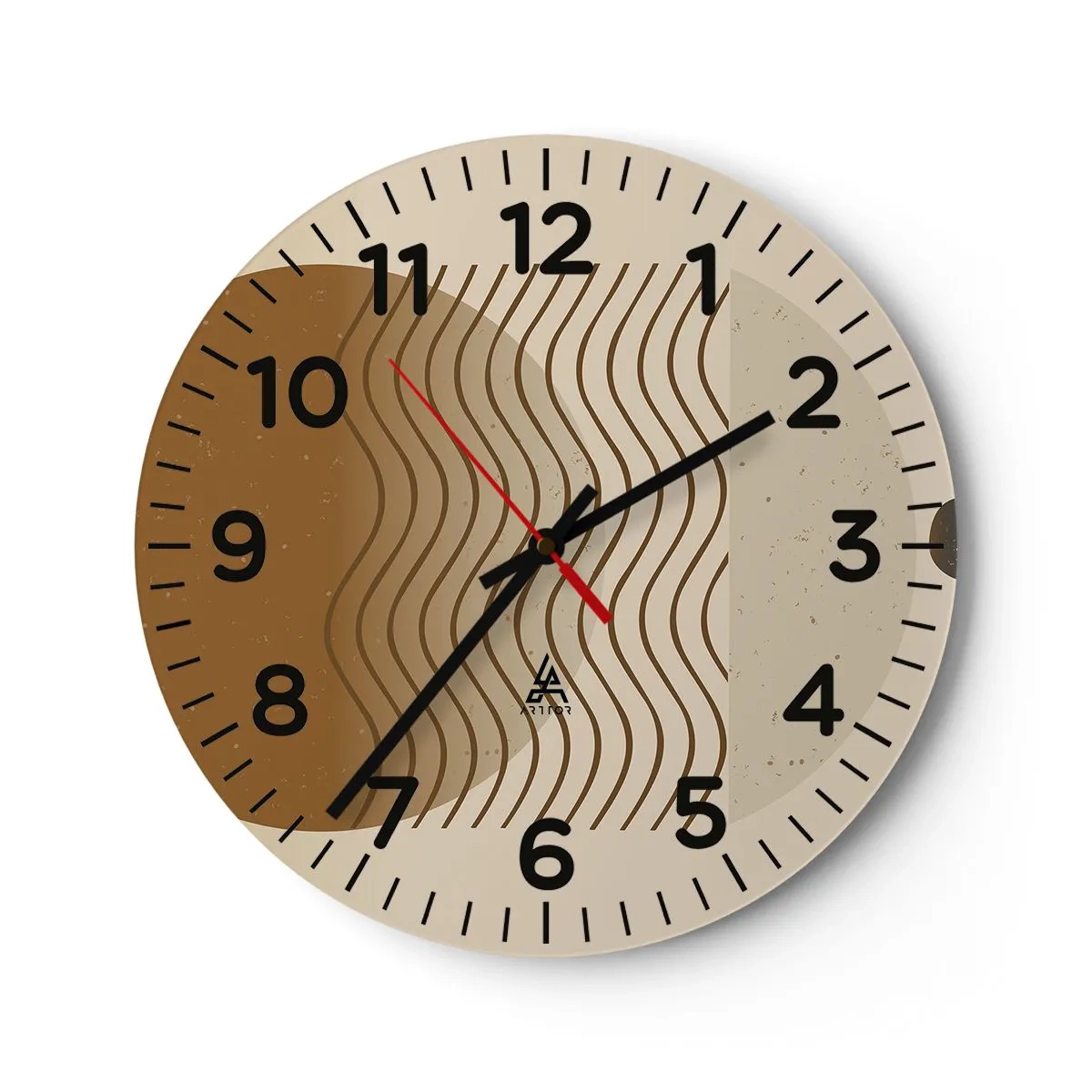 Orologio da parete - Orologio in Vetro - Sull'origine delle figure geometriche - 30x30 cm