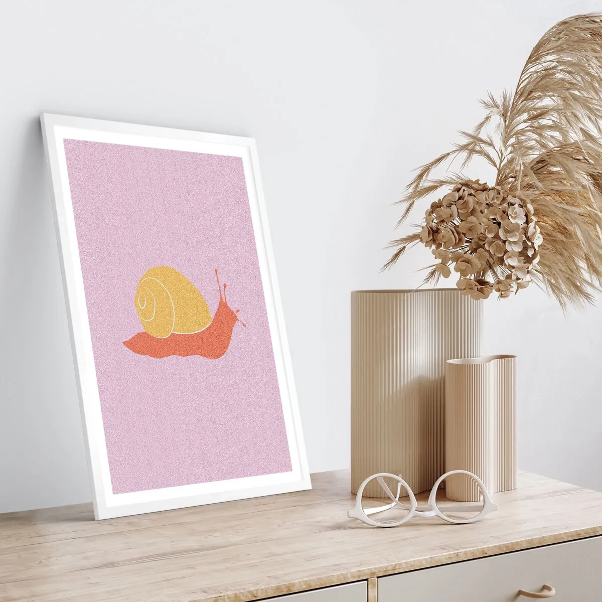 Poster in cornice bianca - Non c'è fretta - 40x50 cm