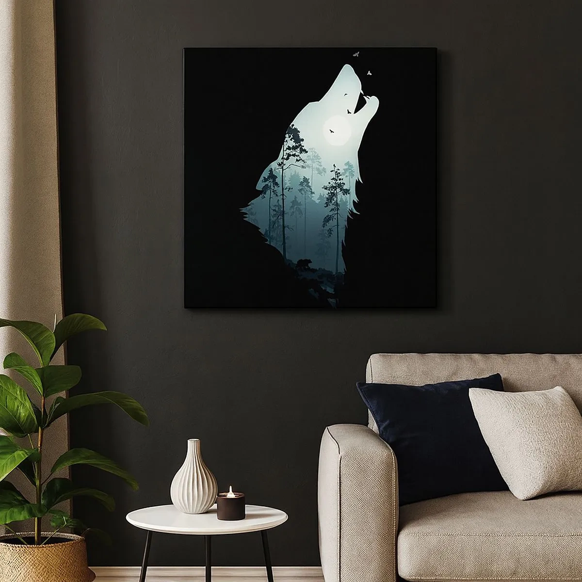 Quadro su tela - Stampe su Tela - Voce di una notte boschiva - 30x30 cm