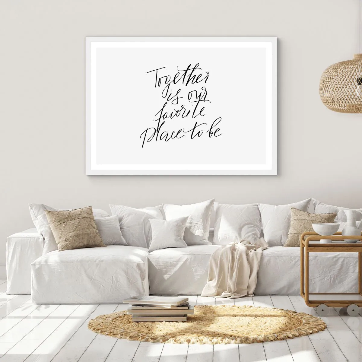 Poster in cornice bianca - Anche tu lo senti? - 50x40 cm