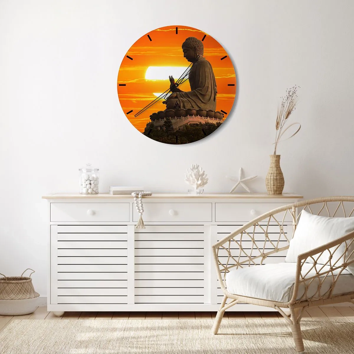 Orologio da parete - Orologio in Vetro - Senza paura davanti al mondo - 30x30 cm