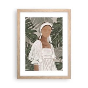 Poster in cornice rovere chiaro - Ritratto esotico - 30x40 cm