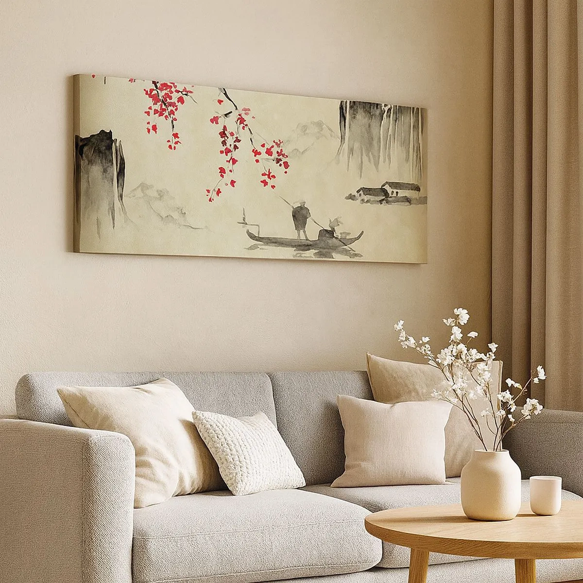Quadro su tela - Stampe su Tela - Nel paese dei ciliegi in fiore - 100x40 cm