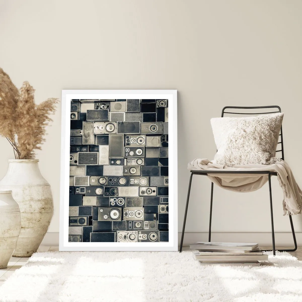 Poster in cornice bianca - Armonia di suoni - 70x100 cm