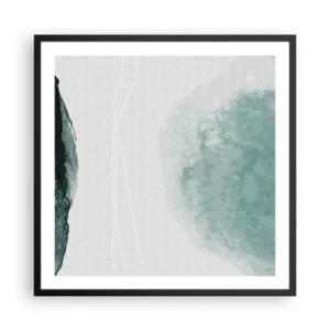 Poster in cornice nera - Incontro con la nebbia - 60x60 cm