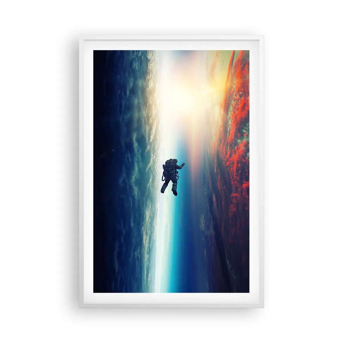 Poster in cornice bianca - Affrontando l'universo - 61x91 cm