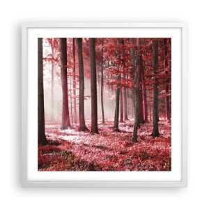Poster in cornice bianca - Anche rosso è bello - 50x50 cm