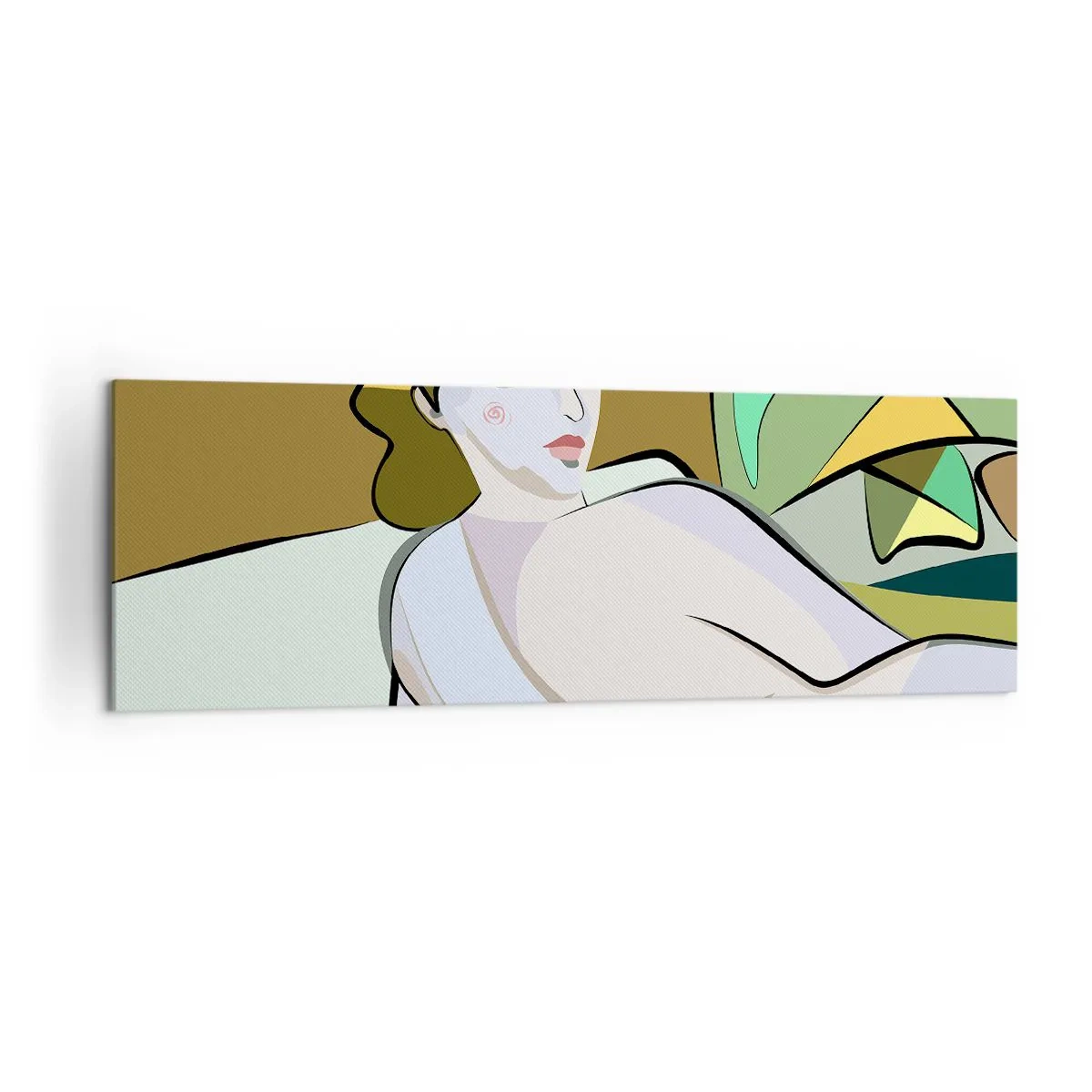Quadro su tela - Stampe su Tela - Figura astratta in stile moderno - 160x50cm - Ritratto intimo - Decorazione murale moderna per soggiorno e camera da letto ARTTOR