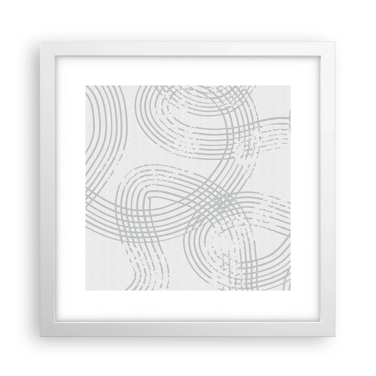 Poster in cornice bianca - Non vi è una via diritta - 30x30 cm