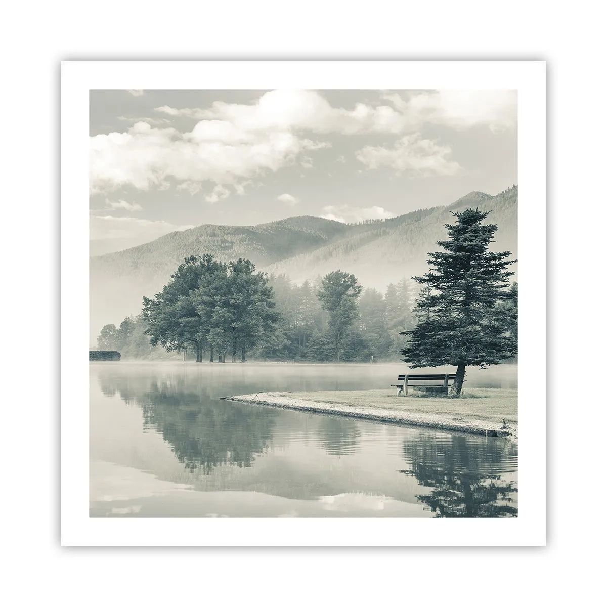 Poster - Il lago dorme ancora - 60x60 cm