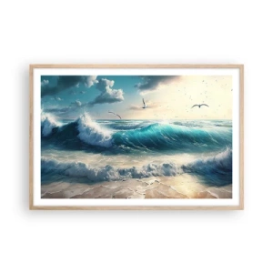 Poster in cornice rovere chiaro - Mormora solo per te - 91x61 cm